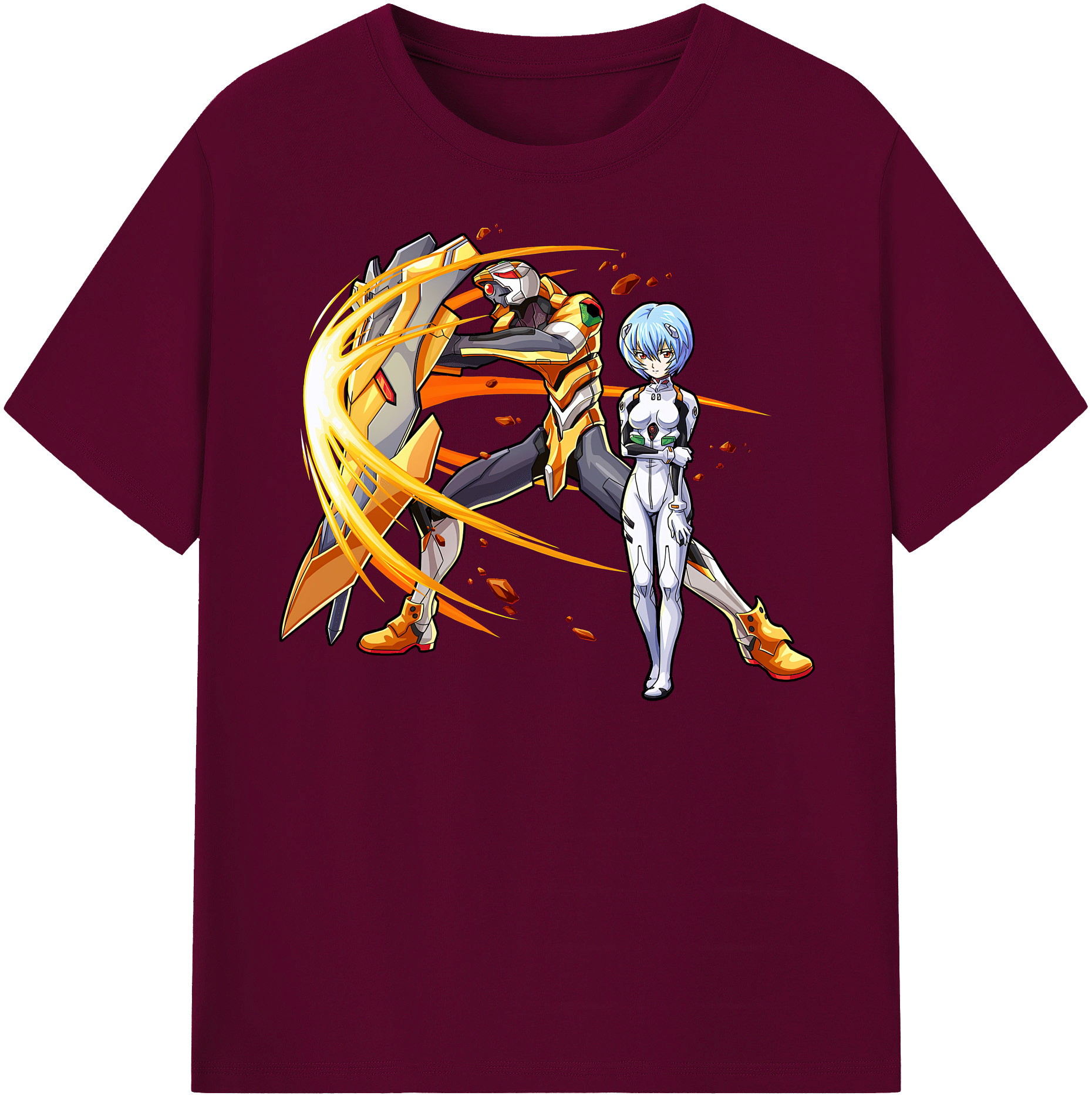 （画像用） EVA 新世紀エヴァンゲリオン レディースカジュアルプリントTシャツ（綿100％）